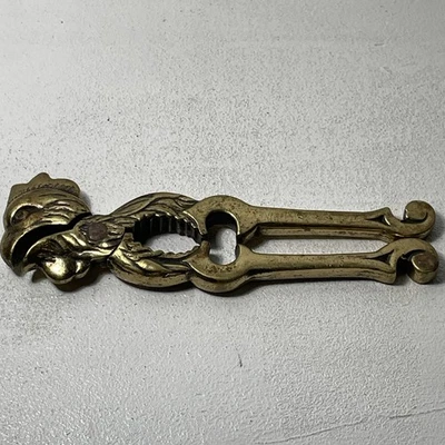 Vintage Solid Brass Chicken/Rooster Nut Cracker/Bottle Opener  6" Long - Image 1 of 4