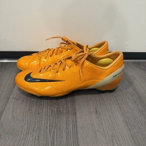 Botas de fútbol Nike Mercurial Vapor talla 12 EE. UU. Raras 2007 Modelo Naranja - Imagen 1 de 17