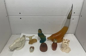 Vintage Avon Cologne Bottles Group Lot of 8~  Horse, Birds, Whale, Dog, Bee Ect - Picture 1 of 3