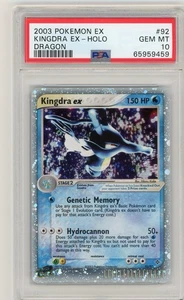 2003 Pokemon Kingdra ex EX Dragon Holo Rare #92 PSA 10 Gem Mint - Picture 1 of 2