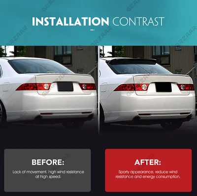 Para 2004-2008 ACURA TSX JDM viseira de janela traseira defletor de spoiler de teto -EUA - Imagem 1 de 4