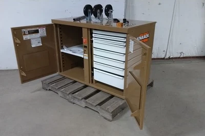 Knaack 49-KL 1,000 磅总负载帽棕褐色钢制作业现场办公室 — 第 1/4 张图片