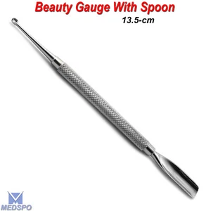 Manicure Pedicure Pusher with Spoon Cuticle Nail Cleaner Care Instruments CE - Picture 1 of 5