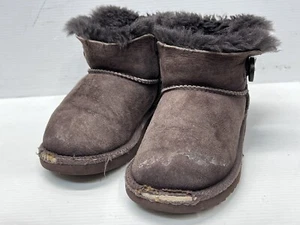 UGG Australia Brown Suede Mini Bailey Button Boots Toddlers 11 - Picture 1 of 9