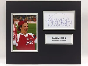 RARE Paul Merson Arsenal signed Photo Display + COA AUTOGRAPH GUNNERS AFC - Bild 1 von 3