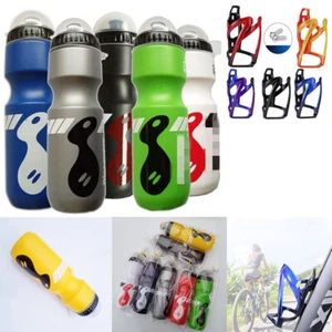 750ML Sport Bottle Bicycle Water Bottles Sport Cup Drink Jug Cycling Holder Cage - Picture 1 of 18