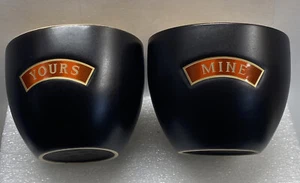 Baileys Irish Cream Sipping Tasting Cups Mugs Brown Yours Mine 2 Piece Set - Picture 1 of 5