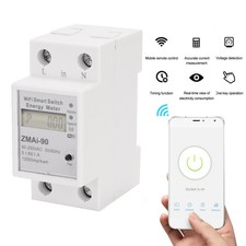 Single Phase Smart WIFI Energy Meter Power Consumption Kwh Meter Wattmeter X8J1