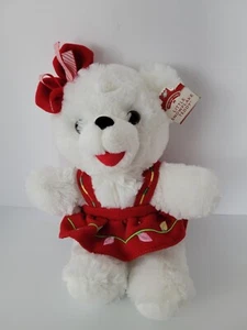 Teddy Bear "Snowflake Teddy" White Red Dress Bow Christmas Holiday NWT 2018 - Picture 1 of 4