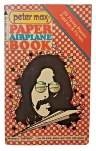 1971 First Edition First Print Peter Max Paper Airplane Book Soft Cover Unused - Bild 1 von 4