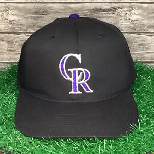 Vintage Colorado Rockies Snapback Hat Cap Black MLB Sports Specialties Twill 90s
