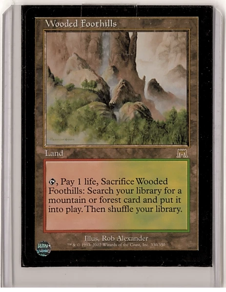 Magic the Gathering - Wooded Foothills - Land - Onslaught - MTG - Image 1 of 1