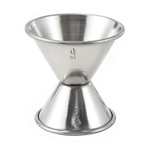 Double Bar Jigger 1 1/2 oz and 3/4 oz, Stainless Steel Cocktail Jigger "Pony" - Picture 1 of 4