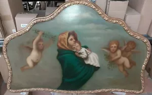 quadro dipinto su legno cornice foglia oro classico barocco 80x120 CM nuovi - Foto 1 di 23
