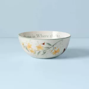 Lenox China Butterfly Meadow Home is Where the Heart Is Sentiment Bowl - N/O - Picture 1 of 1