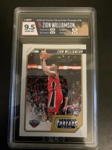 2019-20 Panini Chronicles Threads Zion Williamson Rookie HGA 9.5 c/w 10 - Bild 1 von 2