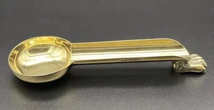 Ungewöhnlicher englischer vergoldeter Sterlingsilber Pfotenfuß Zigarrenaschenbecher ohne Monogramm - Bild 1 von 10