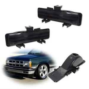 Smoke Turn Signal Light For 1982-1993 Chevy S10 1983-1994 S10 Blazer RH + LH Set - Picture 1 of 8