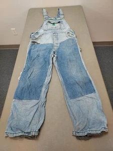 vintage Liberty Men's Denim Blue Jean Bib Overalls 38 x 29 Patches weathered - Picture 1 of 16