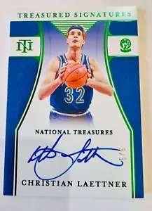Christian Laettner 2021-22 Panini National Treasures Green Autograph Auto /5 - Picture 1 of 1