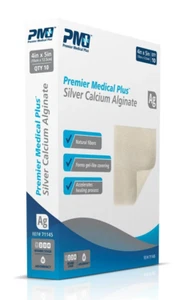 Premier Medical Plus Silver Calcium Alginate Wound Care 4x5 (Box of 10) - Picture 1 of 2