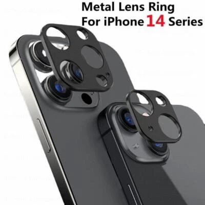 Camera Protector Glass Film Metal Lens Hollow Ring Alloy Fr iPhone 15 Pro Max 14 - Image 1 of 4