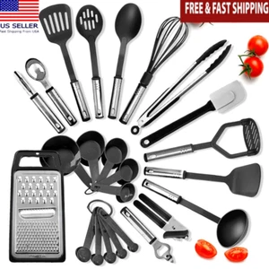 New 24 Piece Non-Stick Kitchen Utensil Set Heat Resistant Cooking Gadgets Tools - Picture 1 of 4