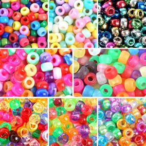 100Pcs Mix Colour Large Hole Straight Hole Beads For DIY Handmade Beads Jewe-vm - Picture 1 of 15