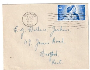 26/4/1948 UK GB FDC - Silver Wedding - Dartford Slogan Postmark #3 - Picture 1 of 2