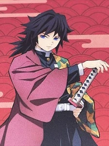 Giyu Tomioka Kimetsu No Yaiba Two Of Hearts Demonslayer Playing Card - Picture 1 of 4