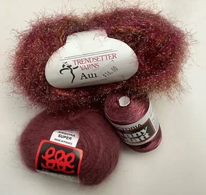Anny Blatt Rare French Angora & Ribbon “Deauville”+ Aura Sparkle Yarn - Picture 1 of 1