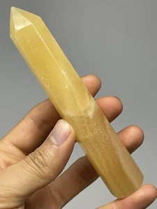 Orange Calcite 3.8oz Polished Wand Single Termination Piece Healing Brazil S2 - Picture 1 of 12