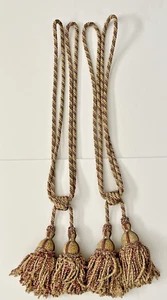 Large Drapery Curtain Tie Backs Tapestry Tassels Heirloom Tapestries 35" - Picture 1 of 3