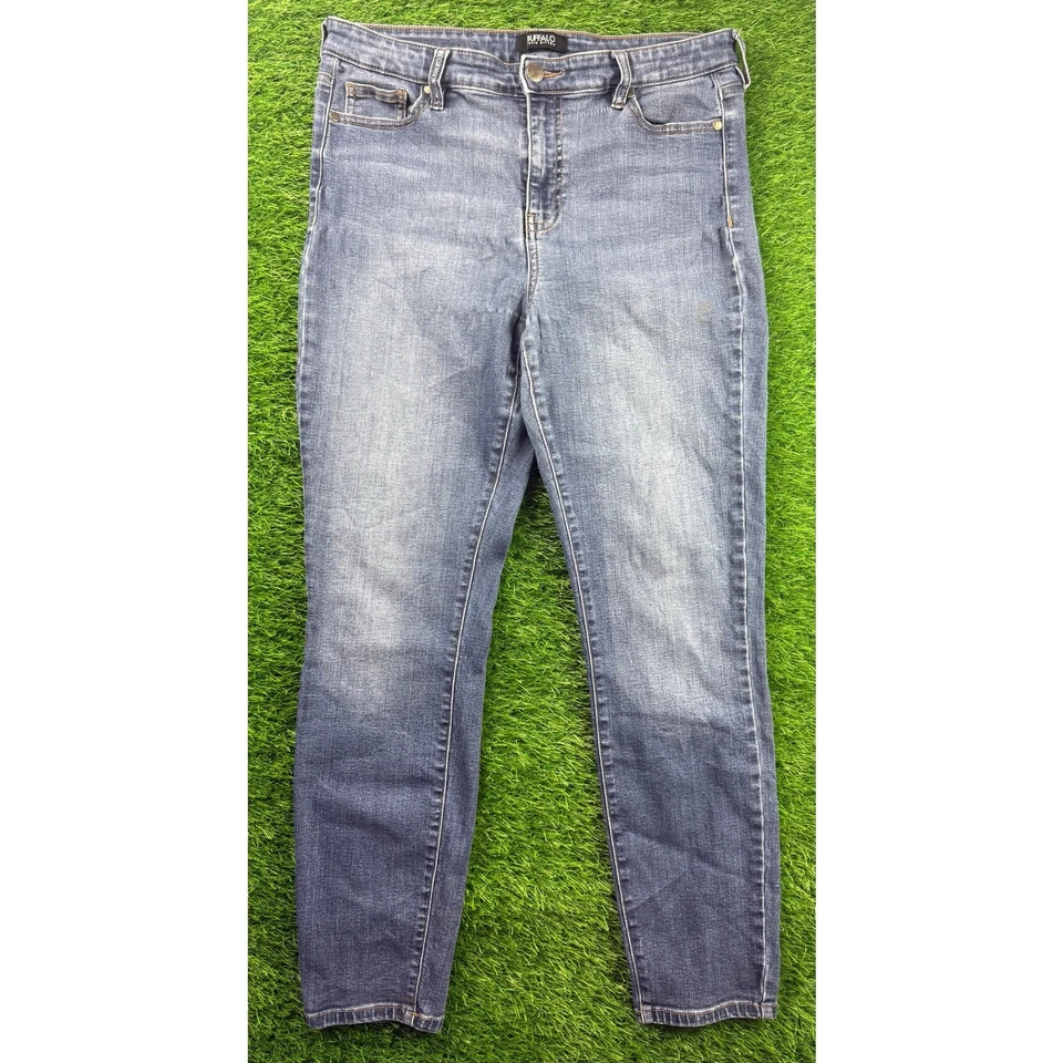 Pantalones de mezclilla ajustados de tiro alto Buffalo David Bitton Mollie para mujer talla 10/30 azul elástico Foto 1 de 4