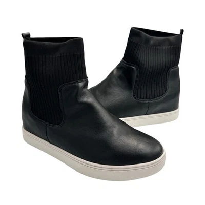 Boutique by Corky's NUEVO 9 Suéter Clima Negro Imitación Cuero Calcetín Botín Foto 1 de 4