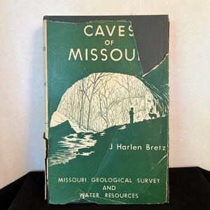 Caves of Missouri J. Harlen Bretz 1956 Volume 39 Hardcover Torn Dust Jacket - Picture 1 of 16