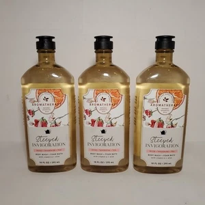 3 BATH & BODY WORKS AROMATHERAPY STEEPED INVIGORATION BODY WASH 10 OZ New 3-PACK - Picture 1 of 3