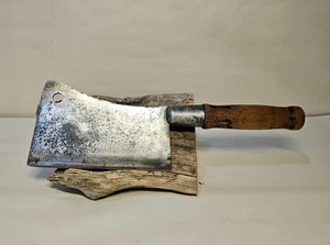 Antik SELTEN Crandall 12" Fleischerbeil 6 1/4" Klinge Kohlenstoffstahl Bradford PA USA - Bild 1 von 9