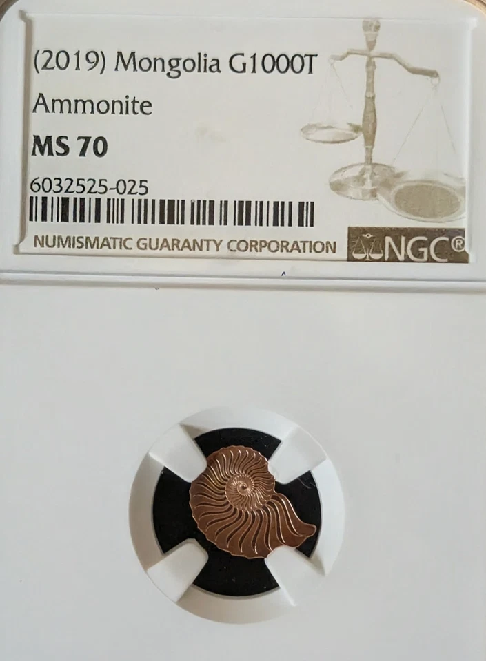 2019 Mongolia AMMONITE 1000 Togrog 0.5g 750 Rose Gold ❗️LIMITED MINTAGE❗️ - Image 1 of 4