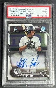 2016 BOWMAN CHROME FERNANDO TATIS JR #CPA-FT 1st Prospect Auto PSA 9 - Picture 1 of 2