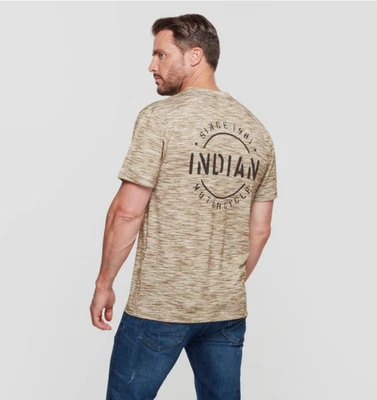 Camiseta Indian Motorcycle para hombre Stencil Block Icon, caqui - talla M - 286297403 Foto 1 de 4