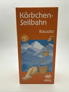 Kraul Holzseilbahn 2 Körbe Bausatz Körbchen-Seilbahn Als Bausatz ~ offener Karton ~ - Bild 1 von 8