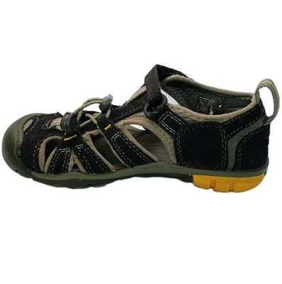KEEN Seacamp II CNX Water Sandals Sport Hiking Shoes Kids Sz 13 Black / Yellow - Image 1 of 4