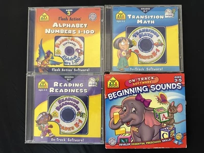 Lot Of 4 PC Games Alphabet And Numbers Transaction Math Reading Readiness - Image 1 of 4