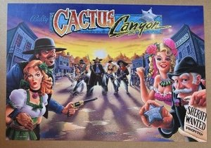 1999 Bally Cactus Canyon Pinball Translite - NOS - Picture 1 of 2