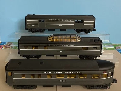 MTH 3 "O" Scale Passenger Train Cars - Observation - Baggage - Passenger  NYC - Image 1 of 4