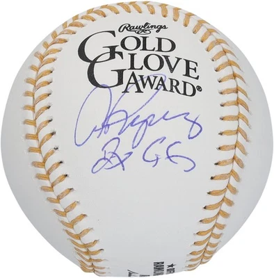 Alex Rodríguez New York Yankees Firmado Guante de Oro Logo Bola con 2X Guante de Oro Insc Foto 1 de 2