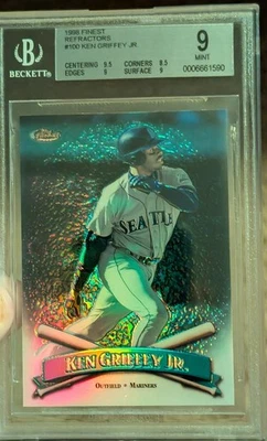 1998 Finest Refractor Ken Griffey Jr #100 BGS 9 RARE SP HOF 🐐 The KID 💎💲💵💯 - Image 1 of 4
