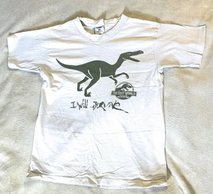 Vintage - THE LOST WORLD: Jurassic Park I WILL SURVIVE: 14-16 Kids Size T-Shirt - Picture 1 of 1