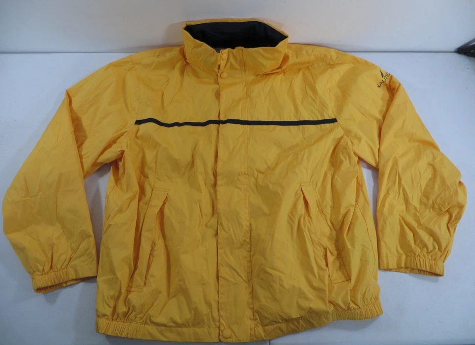 Куртка ветровка мужская Nautica на молнии желтая темно-синяя размер XXL - Изображение 1 из 4